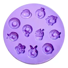 F1481 Molde De Silicone Donuts Diversos Confeitaria Biscuit