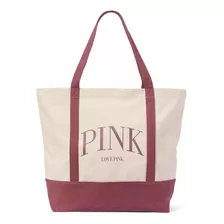 Bolsa Tote De Algodón Marca Pink