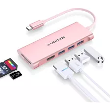 Lention Usb C Hub Con Hdmi 4k, 3 Usb 3.0, Lector De Tarjetas