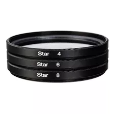 Kit Filtro Estrela 62mm Star Filter 4 6 8 Pontas Lente 62mm