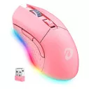 Ratón Rosa Inalámbrico Para Juegos, Programable, 10k Dpi