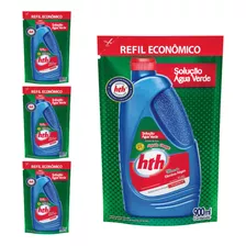 Kit 4 Refis Algicida Choque Hth Solução Água Verde 900ml