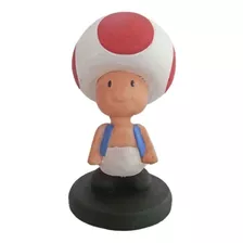 Cogumelo Toad Mario Bros Jogo Mario Estatua Decoração