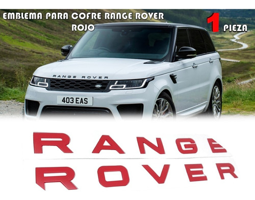 Emblema Letras Para Cofre R4nge Rover Rojo Varios Modelos Foto 3