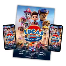 Invitación Digital Paw Patrol- Invitaciones Digitales - Paw