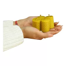 Mini Vela De Cera De Abeja Pura // Vela De Miel 10 Piezas