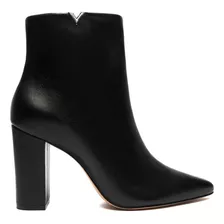 Bota Feminina Triangle Salto Bloco Couro Schutz Preto