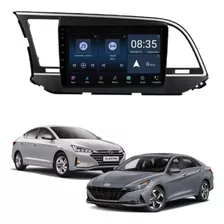 Multimídia 9 Carplay Android + Moldura P/ Elantra 2017/19