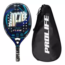 Raquete Beach Tennis 100% Carbono 3k Kit Prolife Holográfica