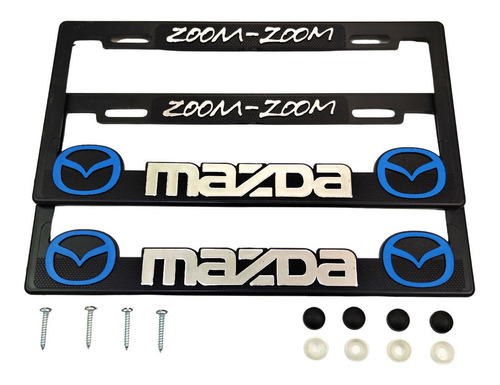 Porta Placas Mazda Auto Camioneta Cubre Pijas Kit #48 Foto 3