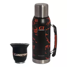 Termo 1l Manija Acero Inox Lusqtoff + Mate De Regalo 