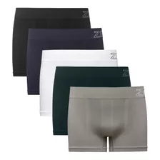 Kit 5 Cuecas Boxer Em Poliamida Sem Costura Zee Rucci