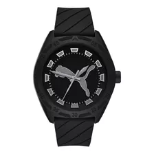 Reloj Caballero Puma Street Silicona Color De La Correa Negro