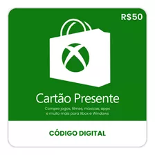 Gift Card Microsoft Xbox Live 50 Reais Br Digital