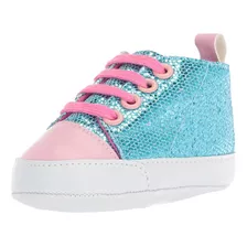 Luvable Friends Baby-girl's Sparkly Sneaker Zapato De Cuna, 
