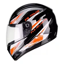 Capacete F9 Fly Trace Laranja Preto Promoção