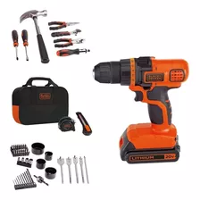 Kit Taladro Inalambrico Black+decker Equipo Hogar 68 Piezas