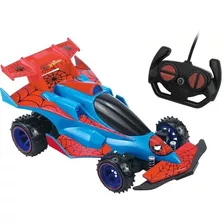 Carrinho Controle Remoto Homem Aranha Web Runner Candide Cor Azul E Vermelho