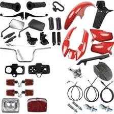 Kit Carenagem + Kit Farol Pisca Cg 125 Titan 95/97 Vermelho