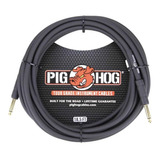 Cable Instrumento De 1 1/4 A 1 1/4 Pig Hog Ph186 Negro De 5.6m