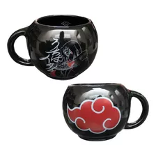 Caneca Oval Porcelana Akatsuki Itachi Naruto 450ml Original