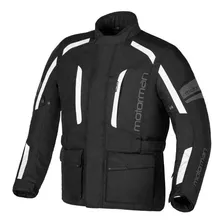 Campera Moto Motorman Fenix Negro Y Blanco Bamp Group