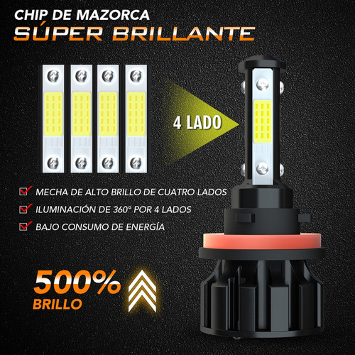 Kit De Faros Led 9005+h8/h9/h11 Y Luces Antiniebla H16 6000k Foto 5