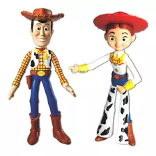 Bonecos Coleção Toy Story Woody E Jessie Vinil 17cm Original