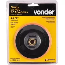 Disco De Velcro De Pvc + Lixa Para Lixadeira 4.1/2'' Vonder