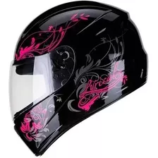 Capacete Fly F9 Lyrical Preto Com Rosa