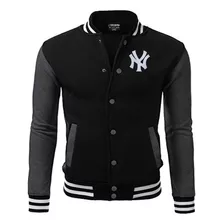 Jaqueta Blusa Baseball Ny Bordado College American No Brasil