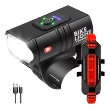 Kit Farol Bike Recarregável Profissional Sinalizador Usb