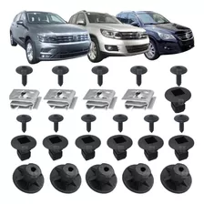 Kit 27 Pcs Grampo Presilha Parabarro Tiguan 2017 2018 2019