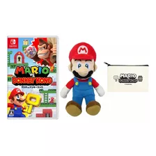 Mario Vs Donkey Kong Set Peluche (peluche Mario) Y Case