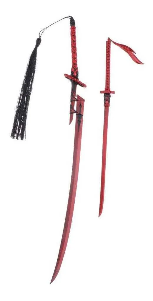 1: 6 Soldado Accs Samurai Katana Japonesa Hoja Corta Para
