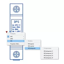 Bloco Dinâmico Auto - Cad Proteção Elétrica. (dps, Idr, Dtm)