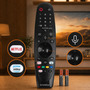 Controle Remoto Para Smart Tv LG An-mr19ba Thinq Ai Magic An-mr21ga 4k Audiogeek Comando De Voz E Mouse Com Controle Por Movimento Oled Qled Enveloz Com Pilhas Preto