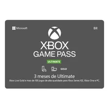 Xbox Game Pass Ultimate 3 Meses Codigo 25 Digitos Series One