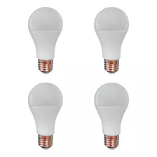 Kit 4 Lampadas Led Bulbo 12w 12v E27 6500k Branco Frio