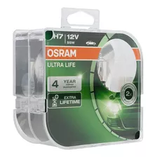 Par H7 Lâmpada Osram 12v 55w Original Ultra Life Luz Farol 