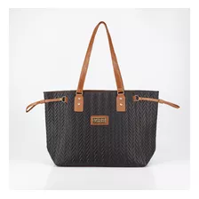 Bolsa De Ombro Feminina Grande Media Florida Resistente Boa Cor Preto