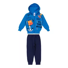 8 Peças Moletom 4 Blusas Zíper + 4 Calças Menino Infantil