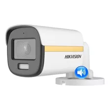 Camara Hikvision Cctv 2mp Audio Infrarroja Colorvu Dia Noche Color Blanco