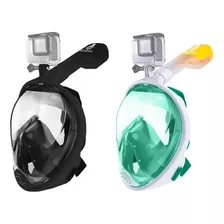 2(duas)máscaras Full Face Dry Dive Motion Preto-lxl Verde-sm