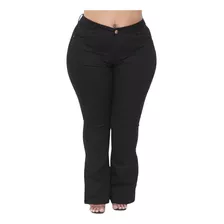 Calça Jeans Feminina Lairini Flare Com Elastano