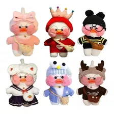 Pato Patito Peluche Lalafan Kawaii Con Ropa Accesorios