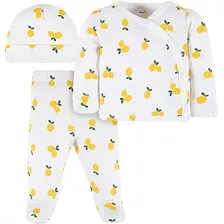 Gerber Lemons - Ropa Bebés 3 Piezas Pelele Remera M/l