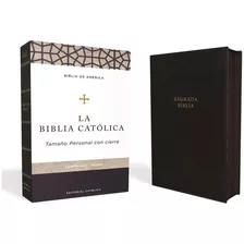 Biblia Catãâ³lica, Tamaãâ±o Personal, Leathersoft, Negra, Con Cierre, De Católica, Editorial. Editorial Grupo Nelson, Tapa Dura En Español