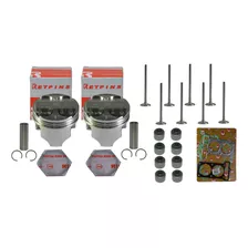 2 Kit Pistão 8 Válvulas 8 Retentores Junta Ninja 300 0,25