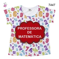 Baby Look Feminina Plus Size Professora De Matemática T447